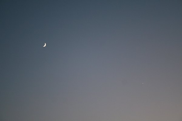 Mond und Venus